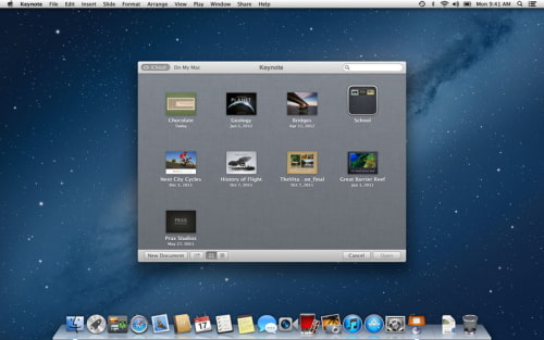 Keynote is Updated With Support for Mountain Lion, iCloud, Retina Display