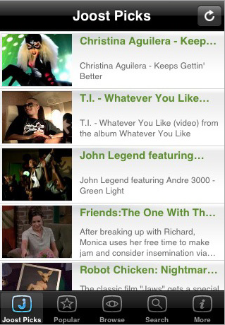 Joost Launches iPhone Application