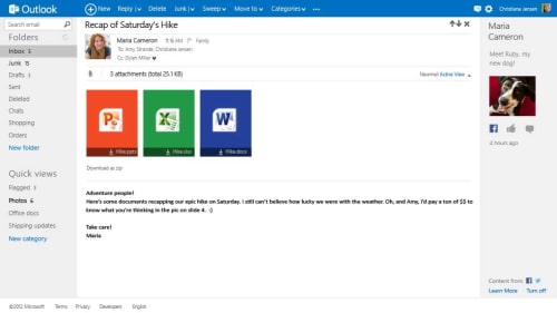 Microsoft Introduces New Personal Email Service at Outlook.com