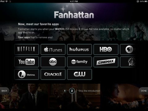 Fanhattan for iOS Adds Access to HBO Go, Cinemax, CW, NBC