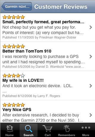 Amazon Mobile Application for iPhone