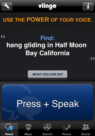 Vlingo Voice Enablement iPhone Application