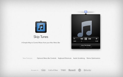 Skip Tunes Menu Bar App Gets Keyboard Shortcuts, Audio Scrubbing, More