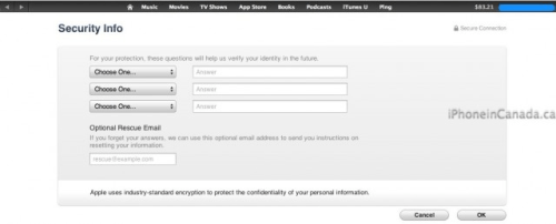 Apple Increases Account Security With Three Questions and a Rescue Email Address