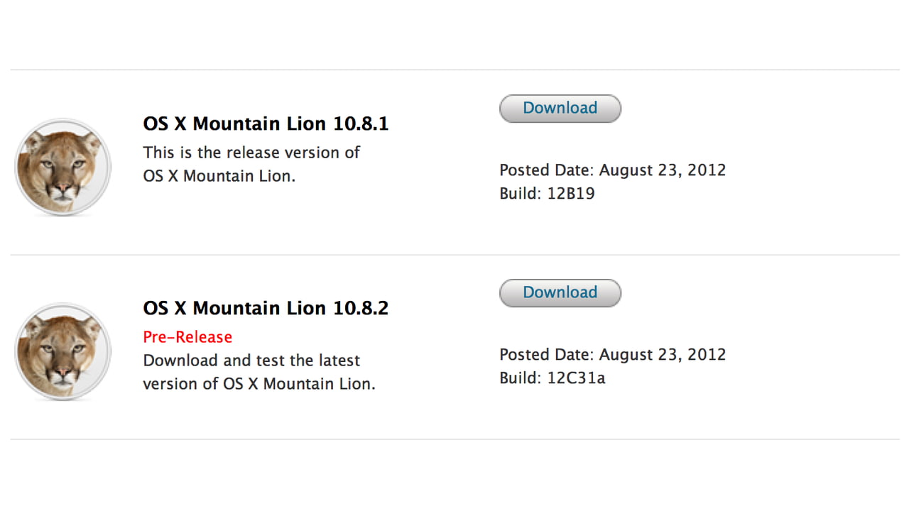 Apple Seeds OS X Mountain Lion 10.8.2 to Developers - iClarified