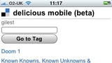 Delicious Optimizes For Mobile Phones
