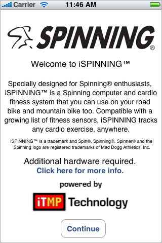 iSPINNING Cardio and Cycling iPhone App