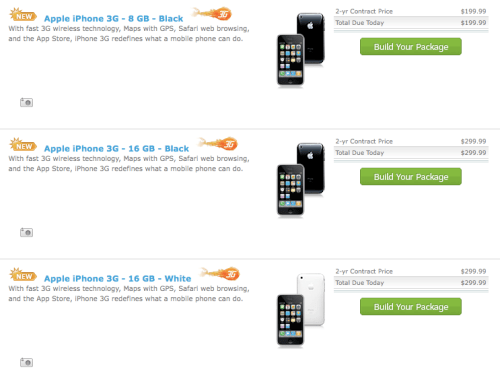 AT&amp;T Now Selling iPhone 3G Online
