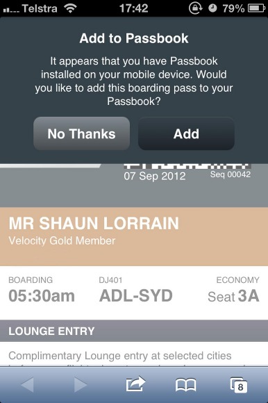 Airlines Begin Supporting Mobile Boarding Passes for iOS 6 Passbook