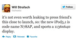New iPod Touch Codenamed N78AP, 1136x640 Display?