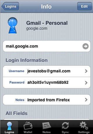 Agile Web Announces 1Password 1.4 for iPhone