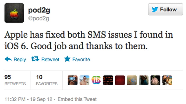 iOS 6 Fixes SMS Security Flaws Found By Pod2g - iClarified