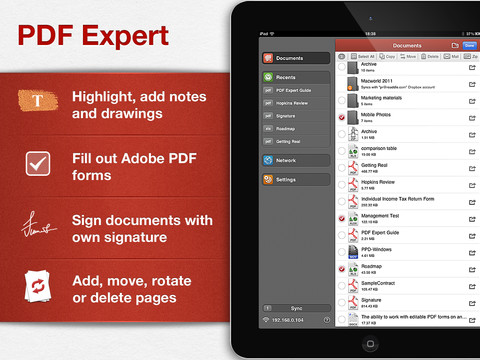 PDF Expert Adds Fast Sync With Dropbox, iOS 6 Compatibility