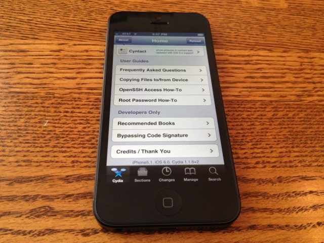 Cydia Running on the iPhone 5 [Photo]