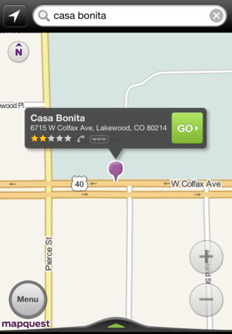 MapQuest Updates Its iPhone App With Favorites, Route to Point
