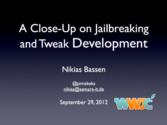 JailbreakCon Presentation Slides Posted for Download