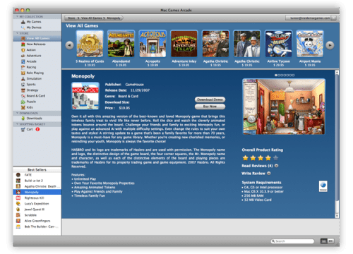 Mac Games Arcade Now Available