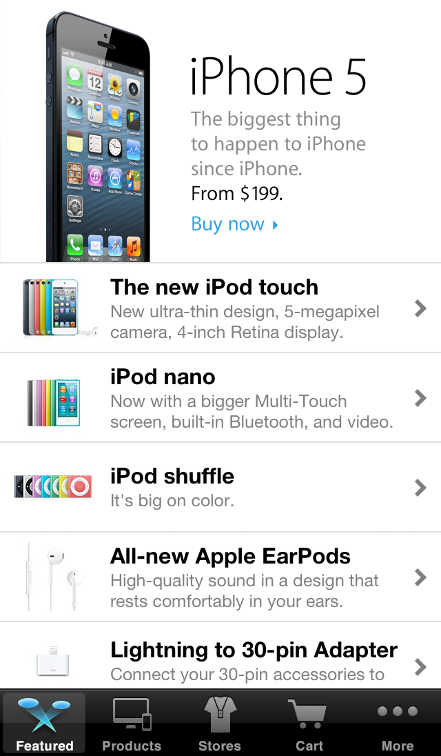 Apple Store App Gets iPhone 5 Support