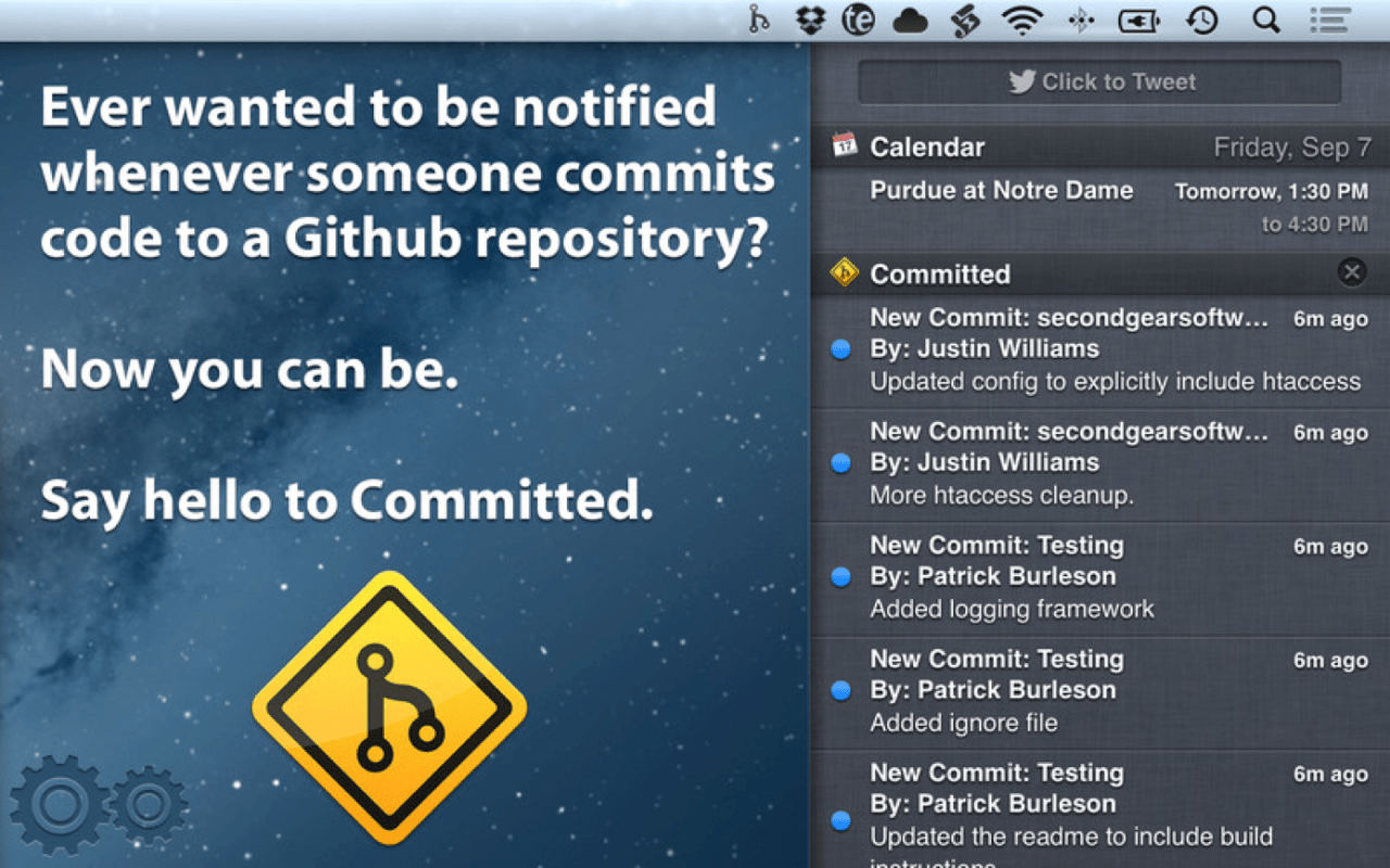 Committed Informs You of GitHub Commits via Notification Center ...