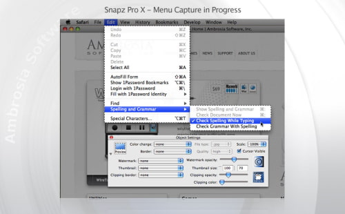 Ambrosia Software Announces Snapz Pro X 2.1.3