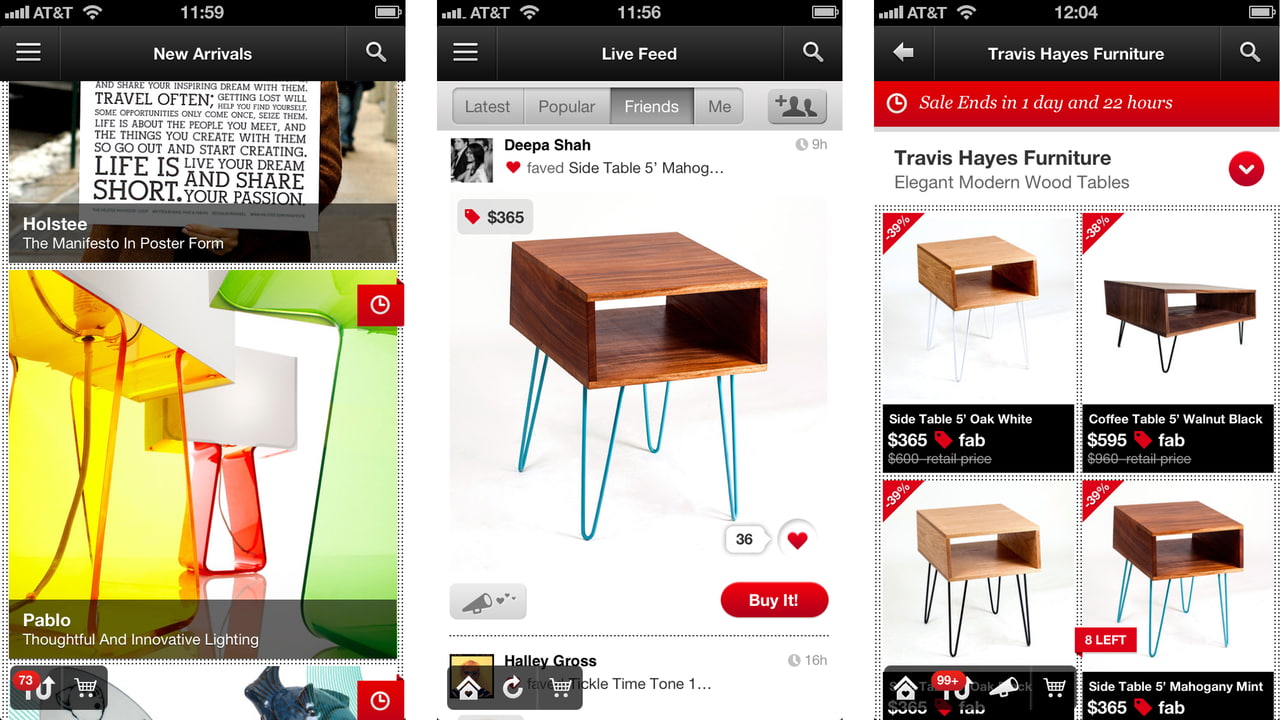 Fab Ios Fab.com App for iOS Gets Redesigned, Supports iPhone 5 - iClarified