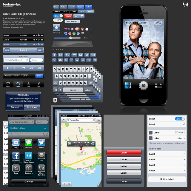 iPhone 5, iOS 6 GUI PSD Available to Download