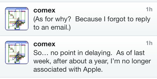 Comex Announces He Is No Longer Associated With Apple