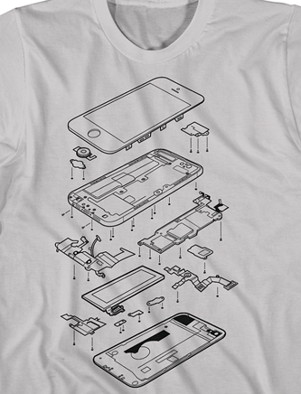 T-Shirt Features Exploded iPhone 5 Design