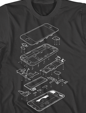 T-Shirt Features Exploded iPhone 5 Design