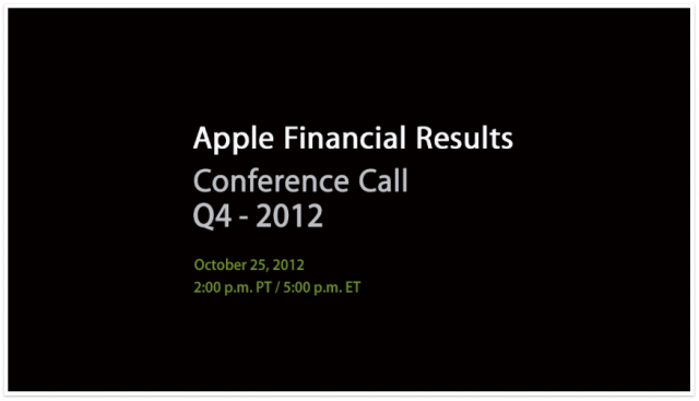 Highlights from Apple&#039;s Q4 Conference Call