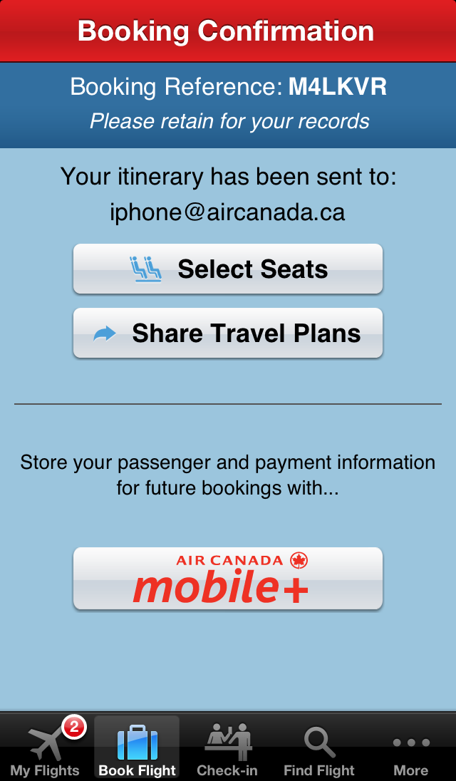 Air Canada App Gets iPhone 5 and Passbook Support