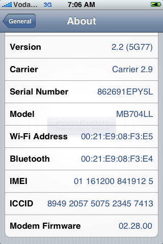 Η Dev Team ξεκλείδωσε το iPhone me 2.2 Baseband