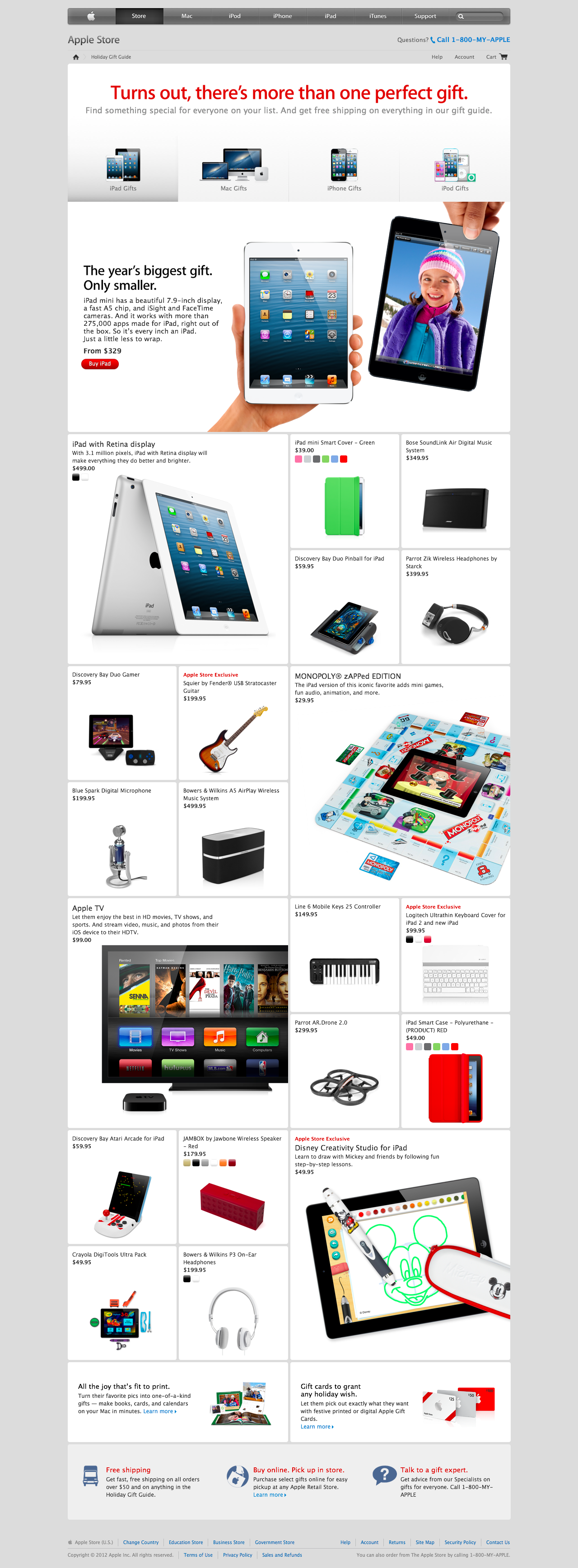 Apple Posts 2012 Holiday Gift Guide