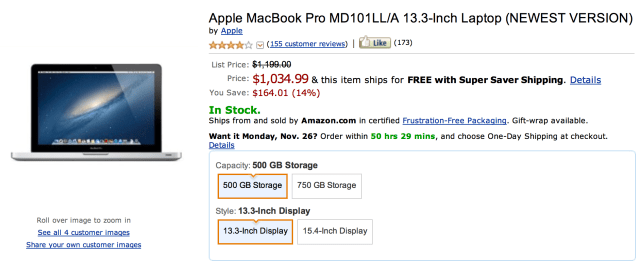 Amazon Discounts 13-Inch MacBook Air, 13-Inch MacBook Pro
