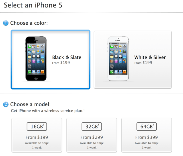 iPhone 5 Ship Times Improve to 1 Week