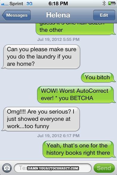 The Funniest Auto Correct Texts of 2012 [List] - iClarified