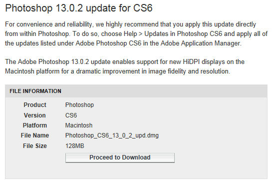 cs6 update version