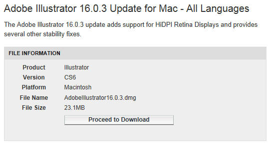 adobe illustrator cs6 mac update