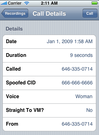 iSpoof Fakes Your iPhone Caller ID