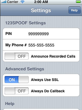 iSpoof Falsifica Su Iphone De La Identification De Llamadas