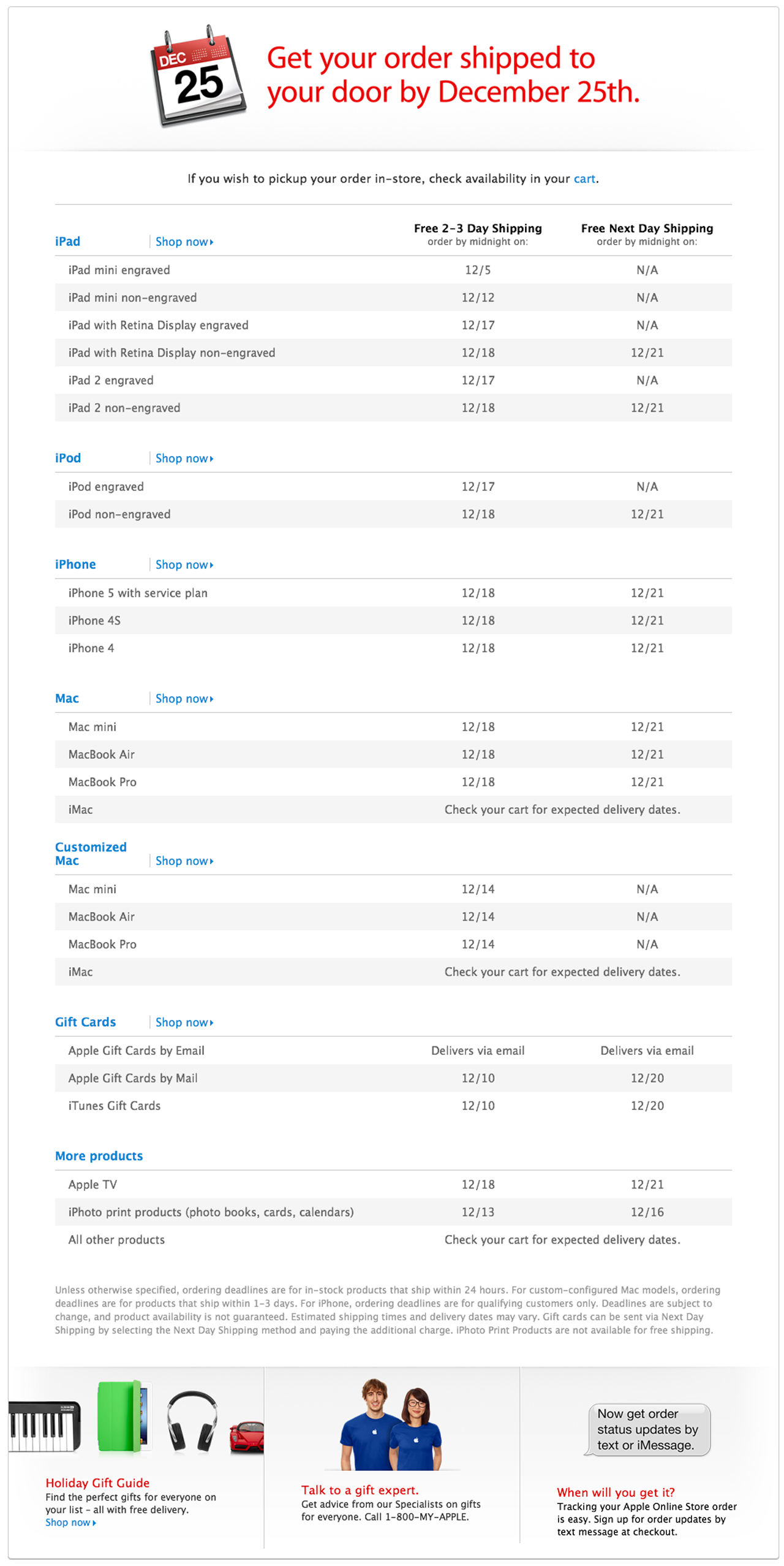 Apple Offers Free Next Day Shipping on Everything in the Store Apple Offers Free Next Day Shipping on Everything in the Store