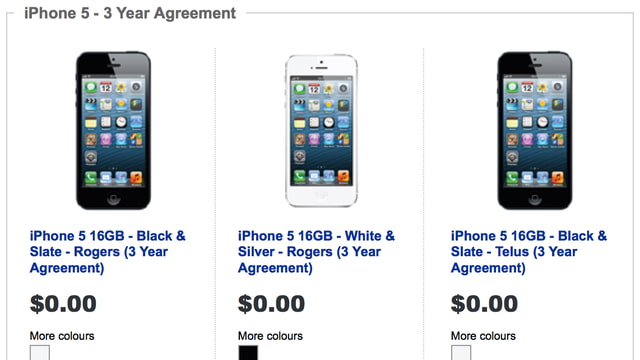 Best Buy Canada Discounts iPhone 5 to $0 for Boxing Day - iClarified