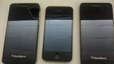 Leaked Photos of the Upcoming BlackBerry Z10 Next to the iPhone 4S