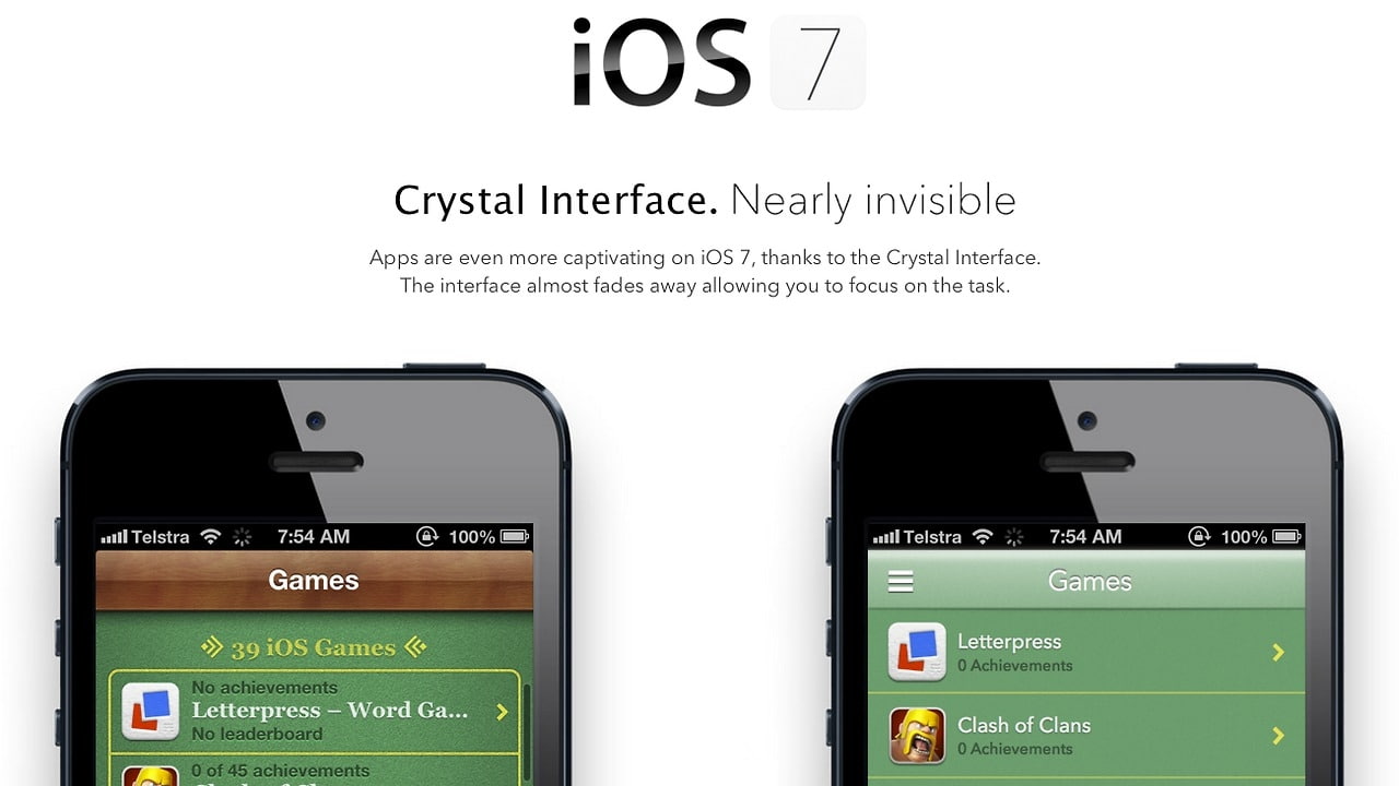 iOS 7 Crystal Interface Concept Applied to Game Center [Image] - iClarified
