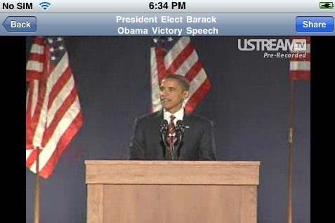 Ustream iPhone Application Now Available