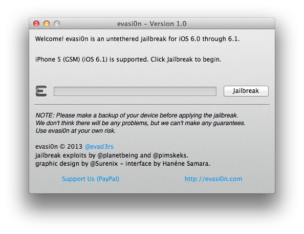 La herramienta Evasi0n para hacer Jailbreak para iOS 6.1 ha sido liberada!