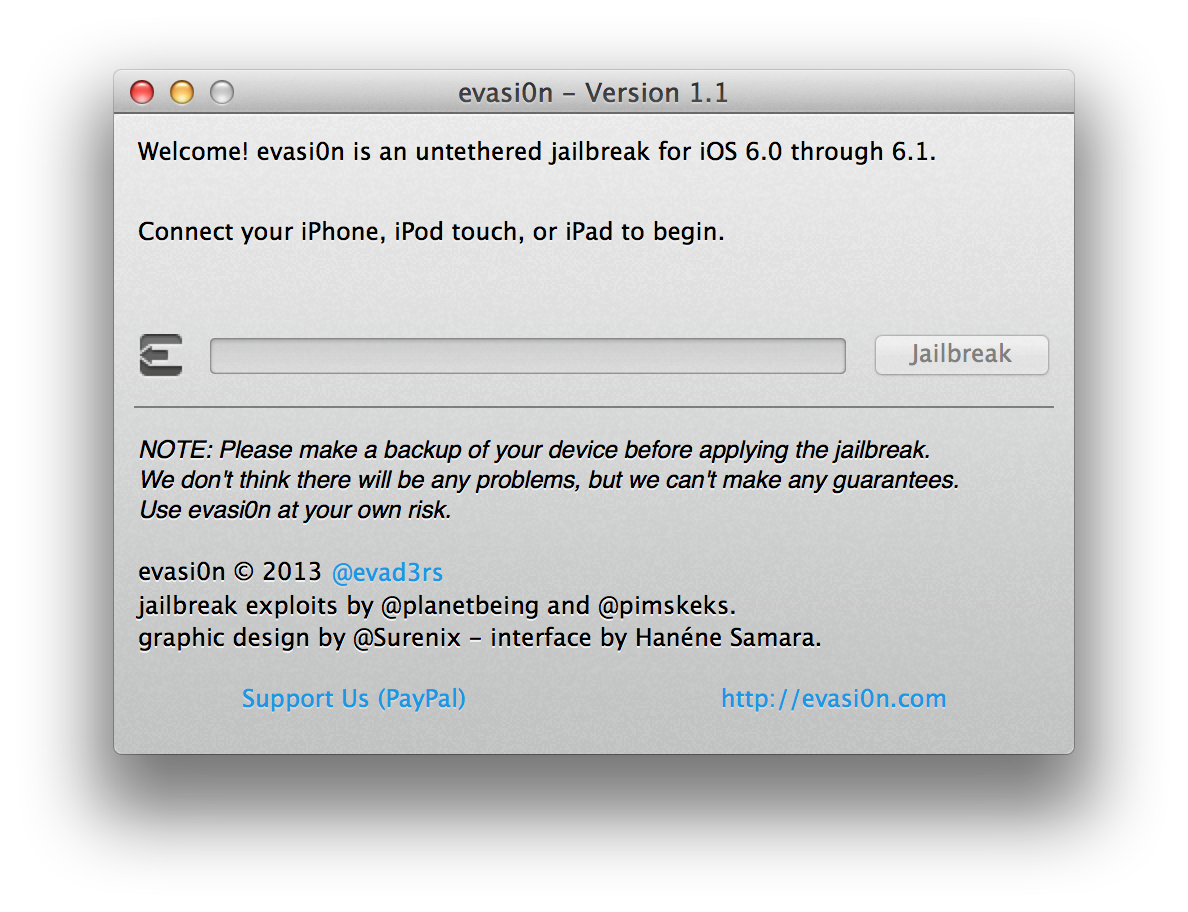 Updated Evasi0n 1.1 Jailbreak Utility Released