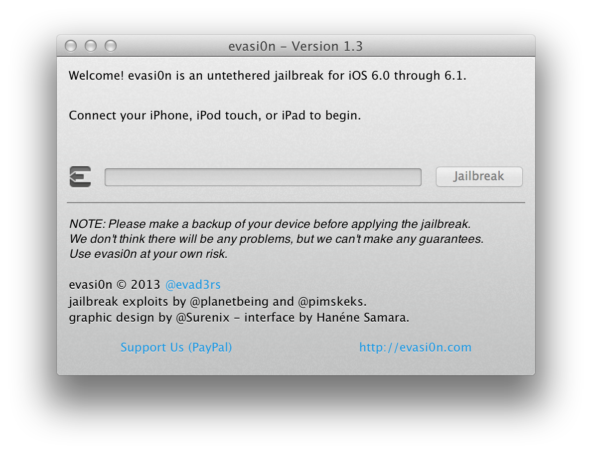 Evasi0n 1.3 Released With Support for Jailbreaking iOS 6.1.1
