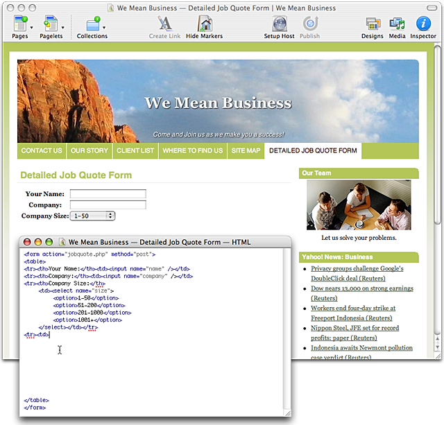 Sandvox 1.2.4 for Leopard Website Creation