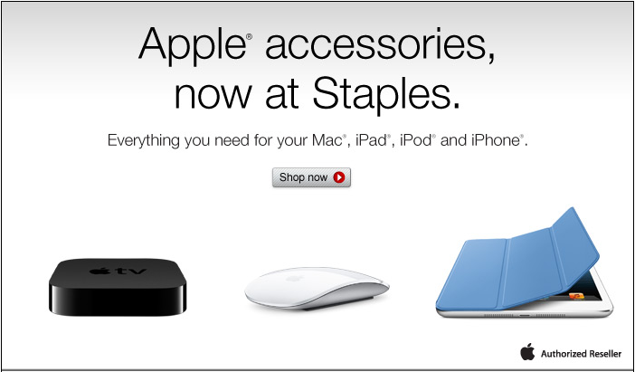 Staples is Now Selling Apple Accessories Including Apple TV